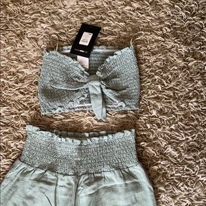 Two piece sage green set size xs